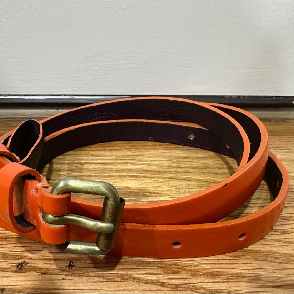 Boden Women’s Orange Genuine Leather Belt Size L